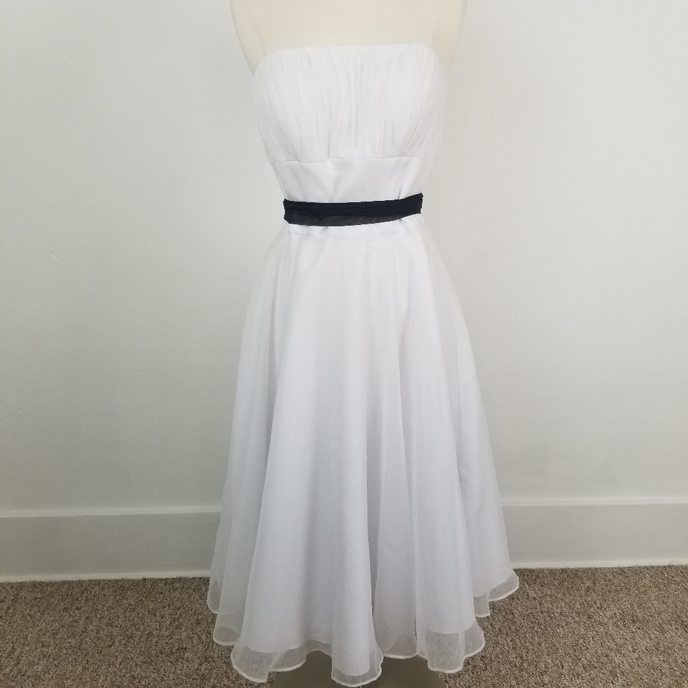 Mori Lee White Knee Length White Wedding Dress